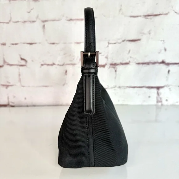 COACH Y2K 6.5”x4” Leather Trim Black Nylon Pewter Hardware Lightweight Mini Bag - Picture 14 of 14